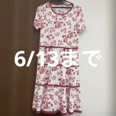 GALLERY VISCONTI 花柄 半袖ワンピース　サイズ2のサムネイル
