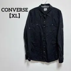 CONVERSE コンバース【XL】ONE STAR ブラック 長袖シャツ