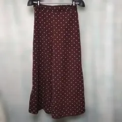 シーユーGU　ロングパンツ　ガウチョパンツ　ドット柄　No.A