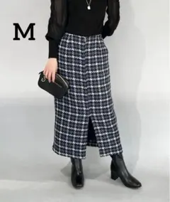 【美品】 INNOWAVE チェック柄 タイトスカート M ツイード