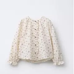 ZARA キッズ 新品 小花柄ブラウス 131 130 トップス