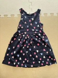 H&M ネイビー ハート柄 ワンピース 92サイズ
