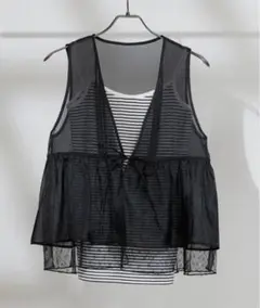 FREAK'S STORE オーガンジーレースレイヤードベスト