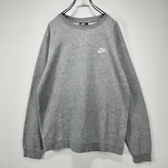 NIKE　スウェット　トレーナー　M　シンプル　ワンポイント　刺繍　ロゴ　古着