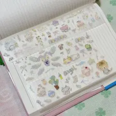 キスカットテープおすそ分け　PETテープ　ダイカット　手帳デコ　コラージュ