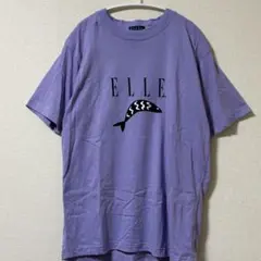 ELLE 半袖 Tシャツ パープル ロゴ入りのサムネイル