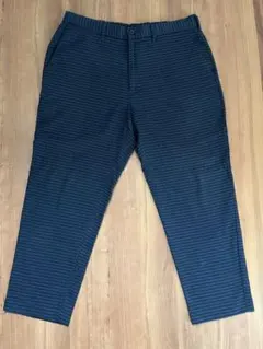 アンクル丈GUネイビーチェックパンツ