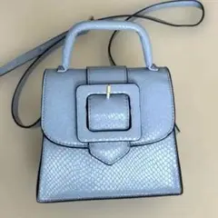 ZARA ザラ ブルー 青 ショルダーバッグ ハンドバッグ 鞄 クロコダイル