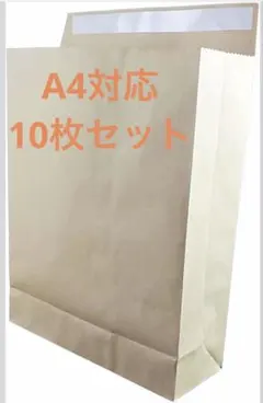 【訳あり】宅配角底袋　宅配袋 紙袋 Mサイズ A4対応 10枚セット