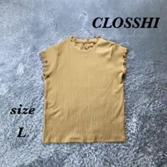 CLOSSHI クロッシー (L) 半袖カットソー 薄手 首元袖口フレア