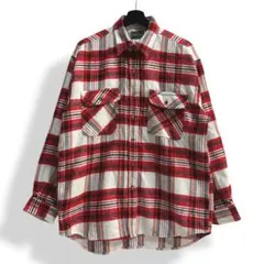 値下【VINTAGE】80s 90s ビンテージチェックネルシャツ レトロ 古着