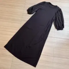 【試着のみ】ハニーズ GLACIER lusso 異素材ワンピース グレー S