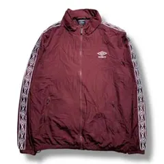 F1589　【即購入OK】　UMBRO　ナイロンジャケット　サイズM　ボルドー