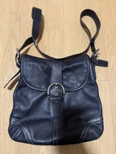 COACH】2013年製 本革 ペブルドレザー ホーボー ショルダーバッグ 