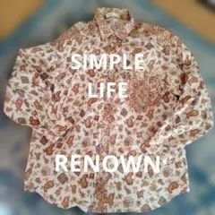 Simple Life 花柄 長袖シャツ