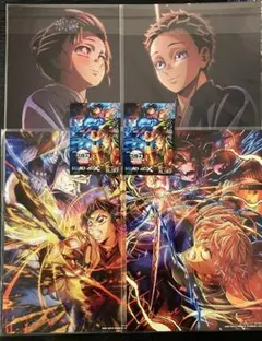 鬼滅の刃 映画 入場特典 カード4枚&ステッカー2枚 2,500円
