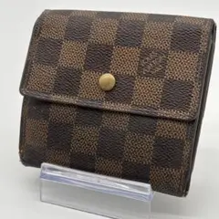 ルイヴィトン ダミエ エベヌ ポルトモネ ビエ カルト クレディ 三つ折り財布