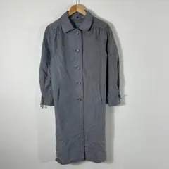 グレー ロングコート ステンカラー ジャケット