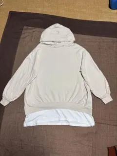 GLOBAL WORK ベージュ フード付きパーカー 七分L