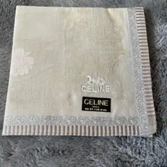 CELINE 幾何学模様 綿100%ハンカチ