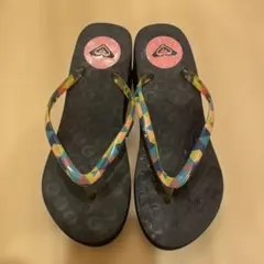 ROXY 厚底 ビーチサンダル ブラック マルチカラーのサムネイル