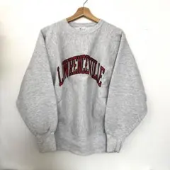 【古着】90s Champion ラバープリント リバースウィーブ 刺繍タグ