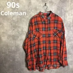 90s Coleman チェック柄 長袖ネルシャツ
