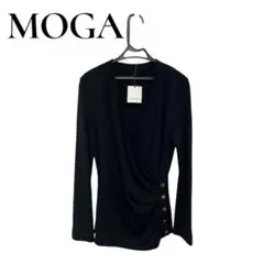 新品未使用　MOGA 長袖カットソー ブラック　モガ　定価27,300円のサムネイル