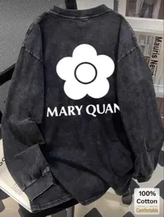 新品MARY QUANT ヴィンテージ福島ロゴ 長袖Tシャツ