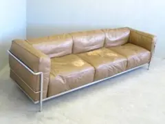カッシーナ　本物　LC3 本革　レザー　コルビジェ　3人掛けソファ　高級