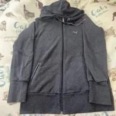 Puma ダークグレー フルジップパーカー Lサイズ