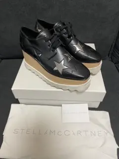 美品 ステラマッカートニー エリス ローファー ピンクベージュ 星柄 厚底 36 新品ステラマッカートニー スニーカーピンク厚底35