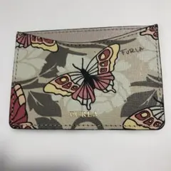 12872 FURLA 蝶プリント カードケース