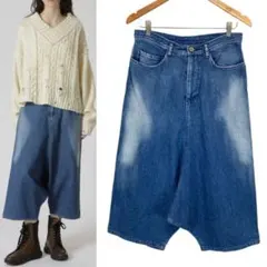 Y's ワイズ デニムサルエルパンツ　ヨウジヤマモト ヨウジヤマモト 24AW 女性柄デニムパンツ | HUES 福岡セレクトショップ