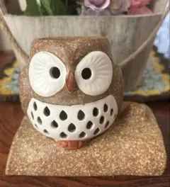 フクロウ型陶器香炉 ふくろう