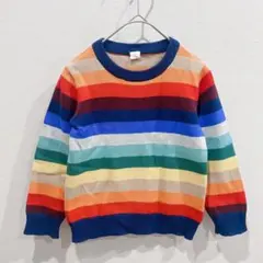 baby GAP 【110】レインボー ボーダー ニット セーター 5歳用