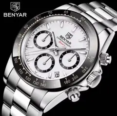 【希少】【特大値下げ】BENYAR メンズ腕時計 クロノグラフ ステンレス 高級