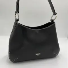 【a.testoni】アテストーニ　ショルダーバッグ　美品　イタリア　黒のサムネイル