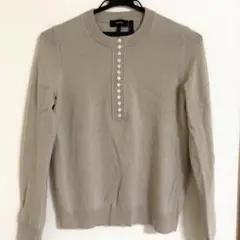 【再値下げ！】Theory カシミア100% ベージュ ボタン付きニット