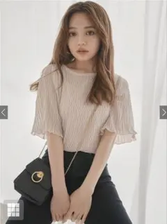 GRL キャミソール付き波プリーツプルオーバー fo1455