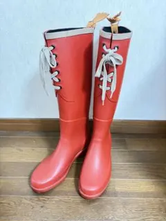 AIGLE 長靴 レースアップ オレンジ