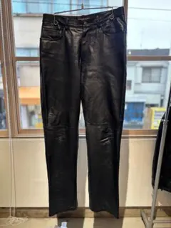 未使用 46サイズ DIRK BIKKEMBERGS レザーパンツ ブラック - メルカリ