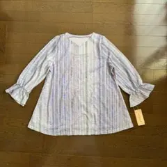 ブラウス 長袖 パープル