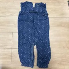 GAP ドット柄デニムロンパース 12-18ヶ月
