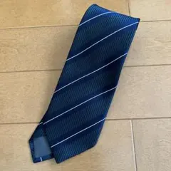 HANECTONE ネイビー ストライプ ネクタイ