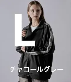 clel ハンドニッティング 2wayトラック ジャケット チャコールグレー L