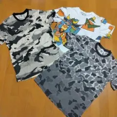アディダス　オリジナルス　迷彩柄とアートデザインのTシャツ3点セット