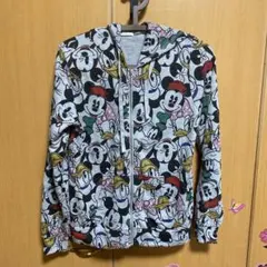 ミッキーパーカー カラフルデザイン フード付き M