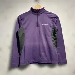 montbell パープル ハーフジップ シャツ　モンベル　レディース