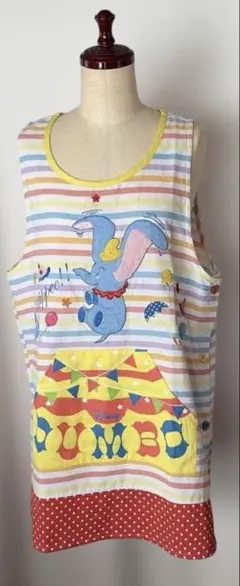 【中古品】キャラクター エプロン カラフル ボーダー ポケット付き 保育士